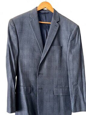 Lauren Ralph Lauren Blue Glen Plaid Wool Blazer Sport Coat 42-44